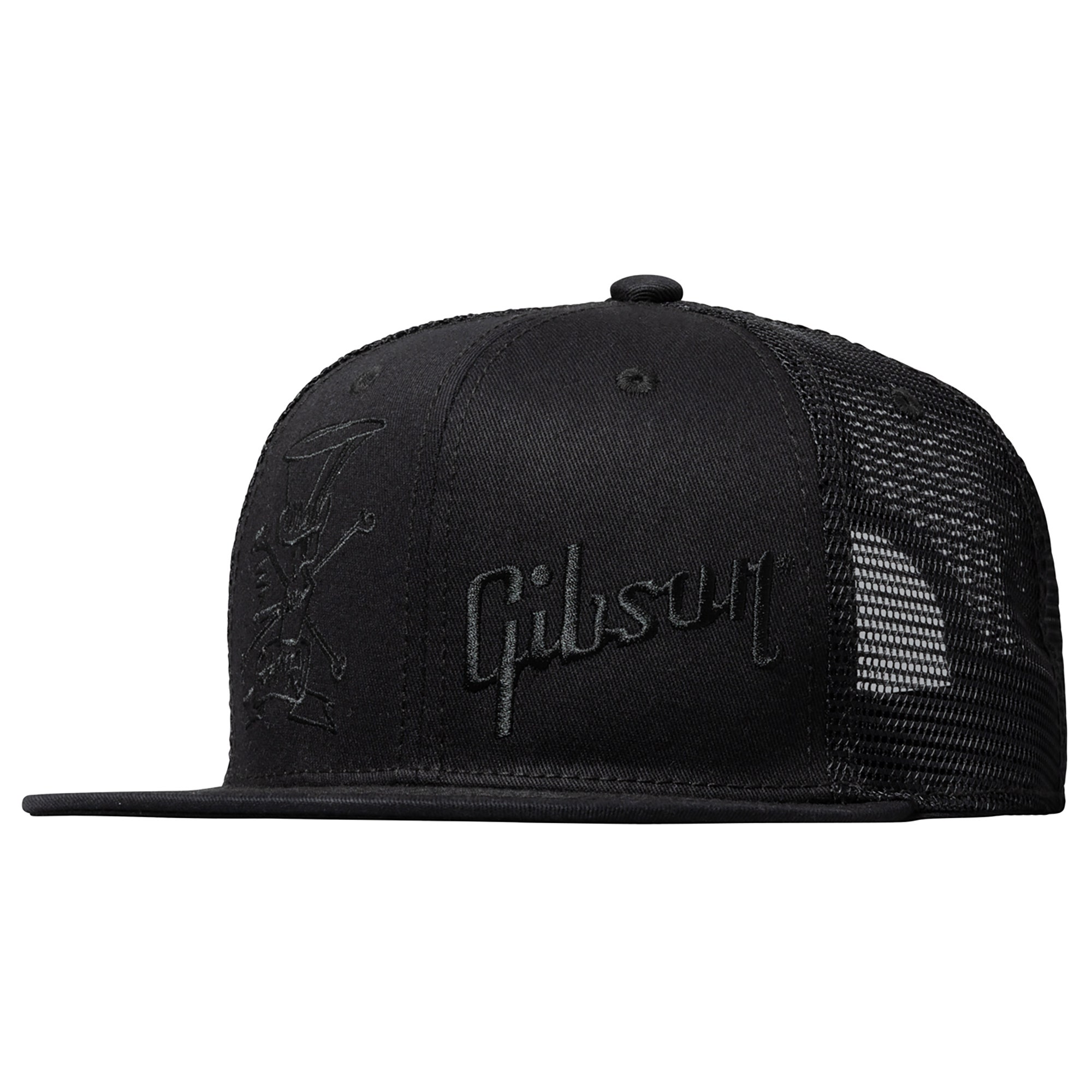 Gibson Slash Skully Trucker Hat Black