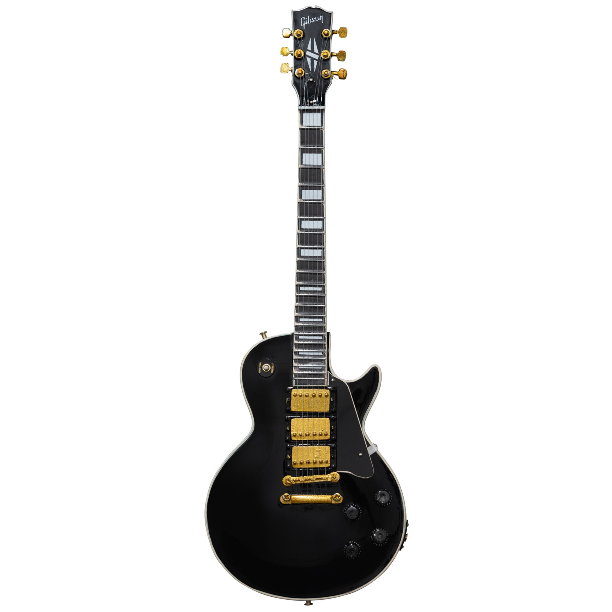 AXE HEAVEN Mini Replica LP Custom Ebony 1/4 Scale