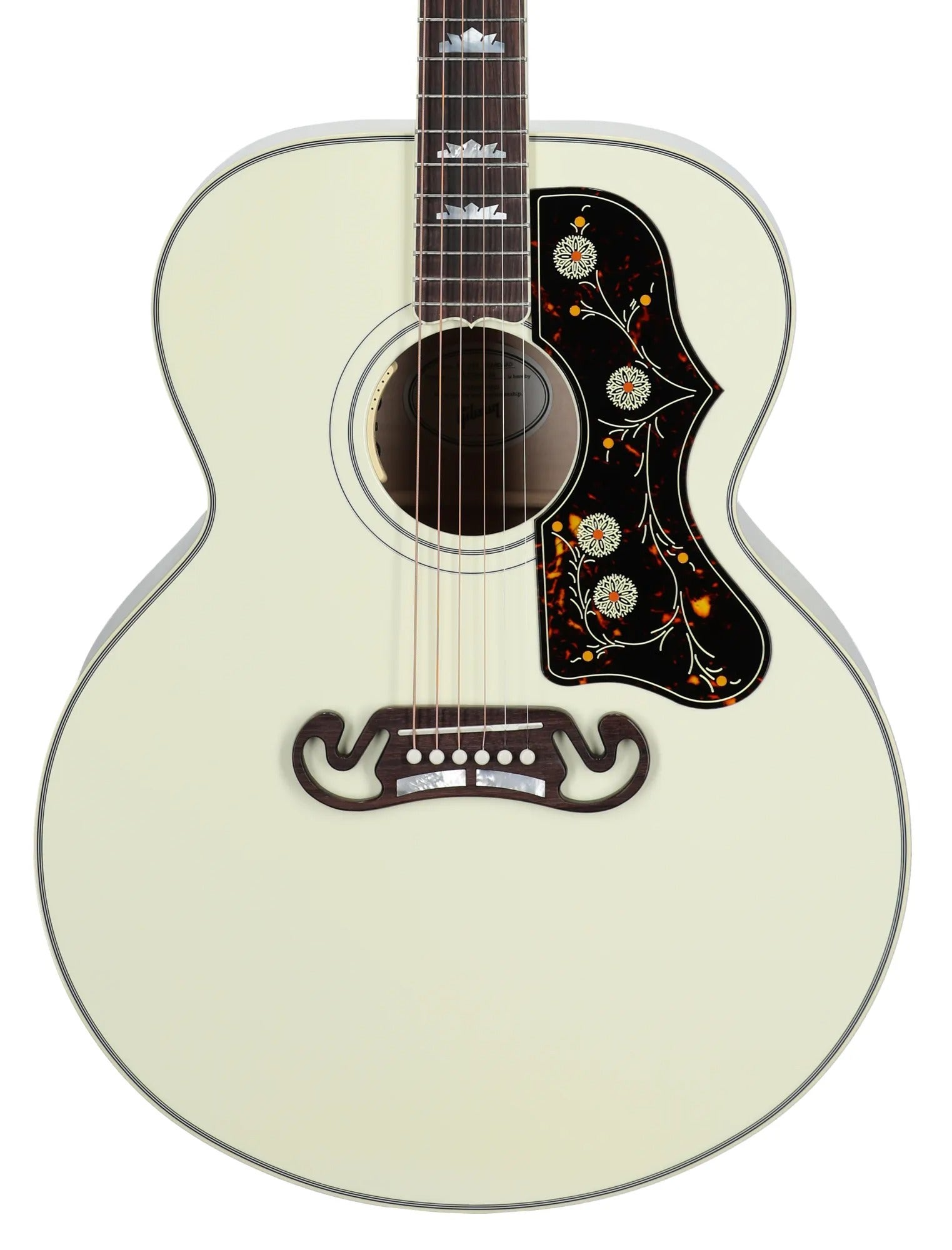 Gibson SJ-200 Standard Jumbo Acoustic Electric Guitar with Case Classic White