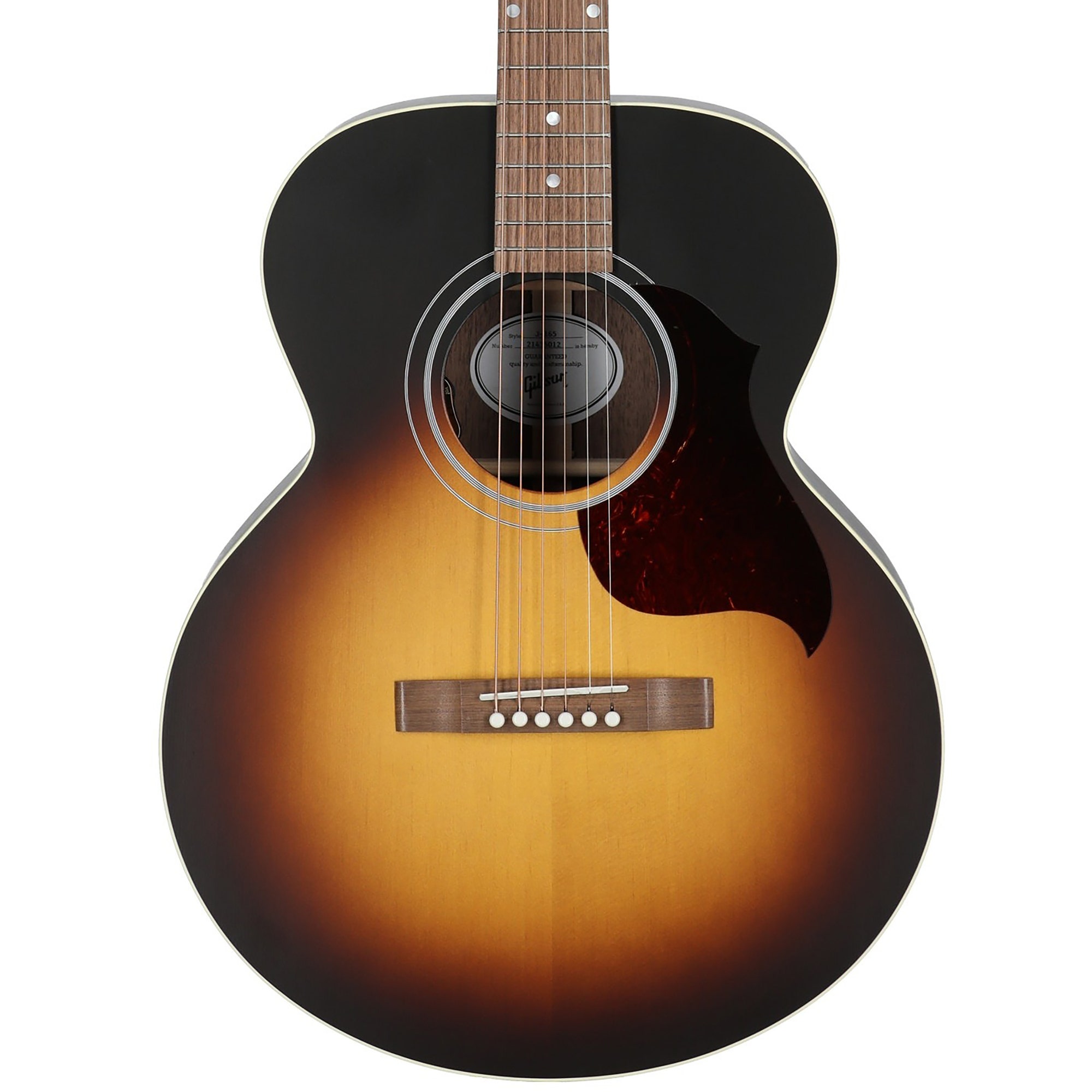 Gibson Exclusive J165 Non-Cutaway Jumbo Acoustic Electric Guitar with Case Satin Vintage Sunburst View 8