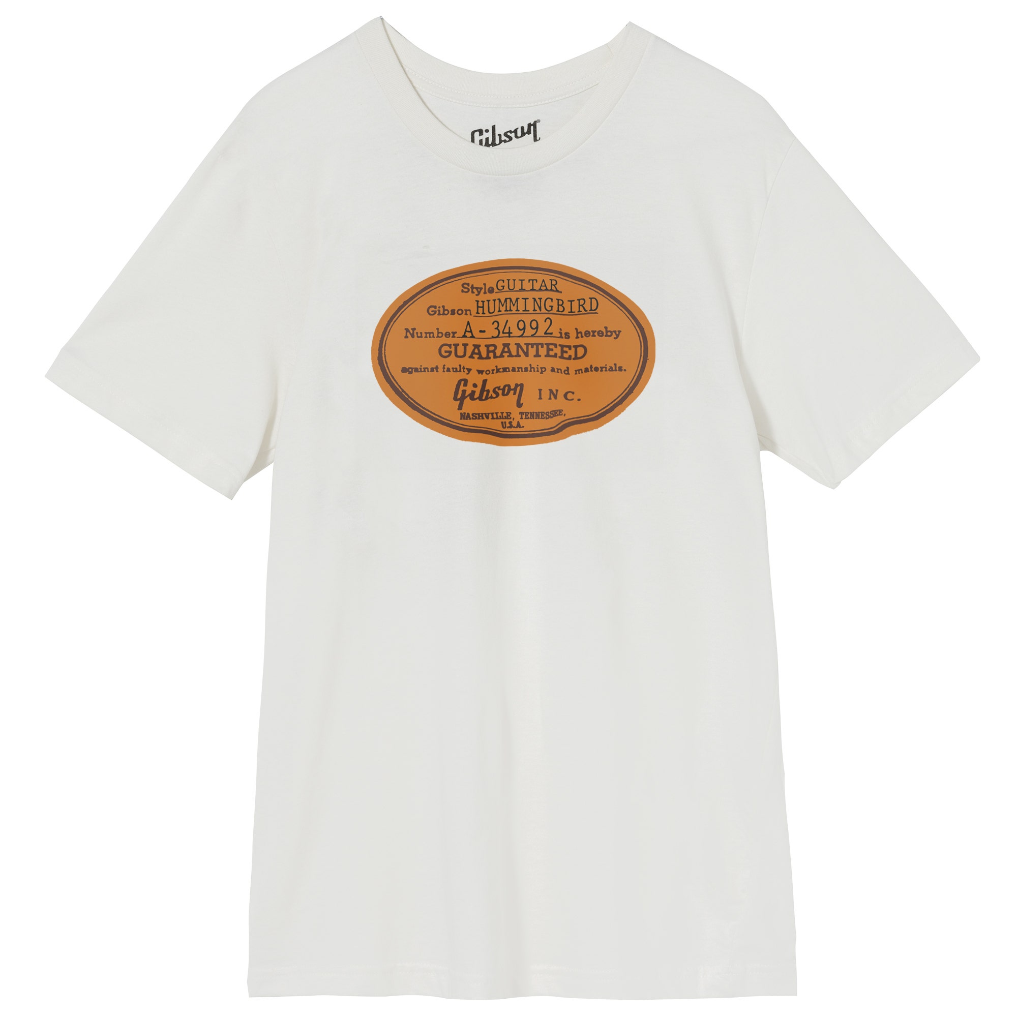 Gibson Acoustic Label Tee Vintage White