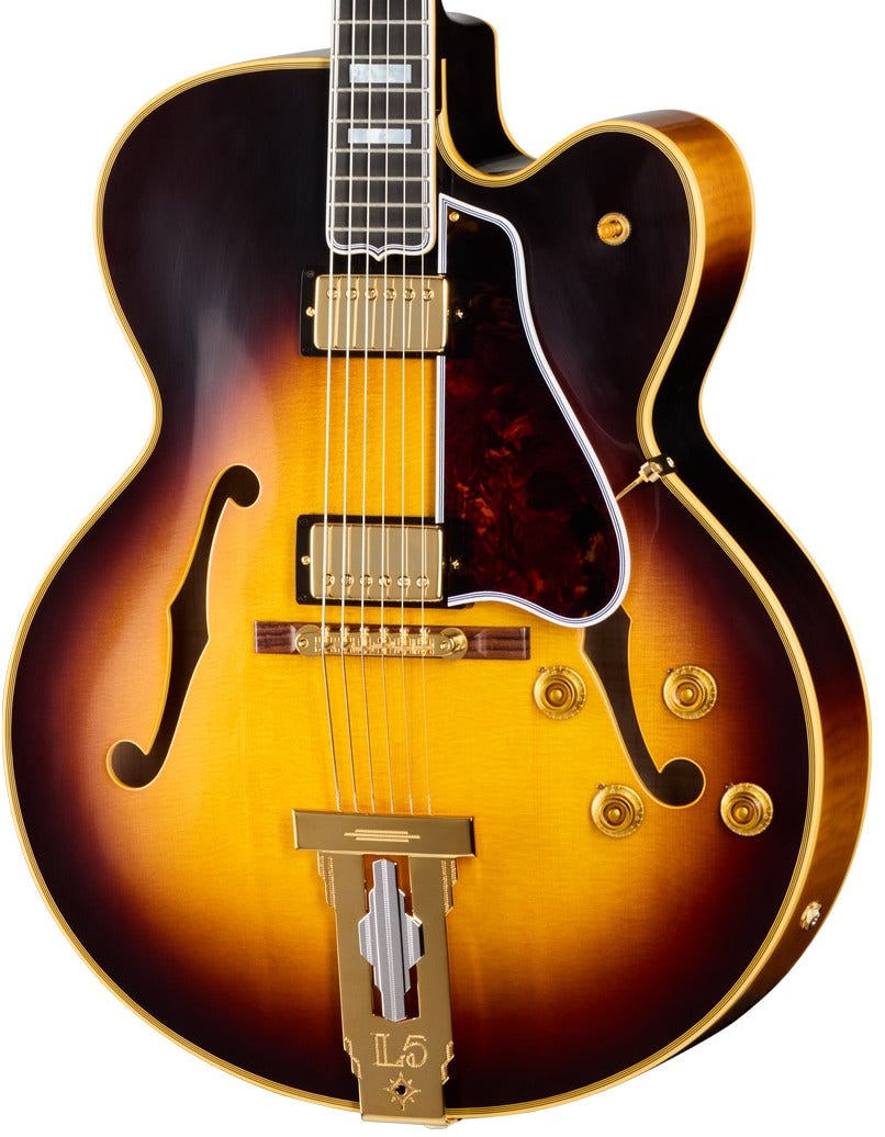 Gibson Custom 1957 L-5 CES Reissue Hollow Body Guitar with Case Vintage Sunburst