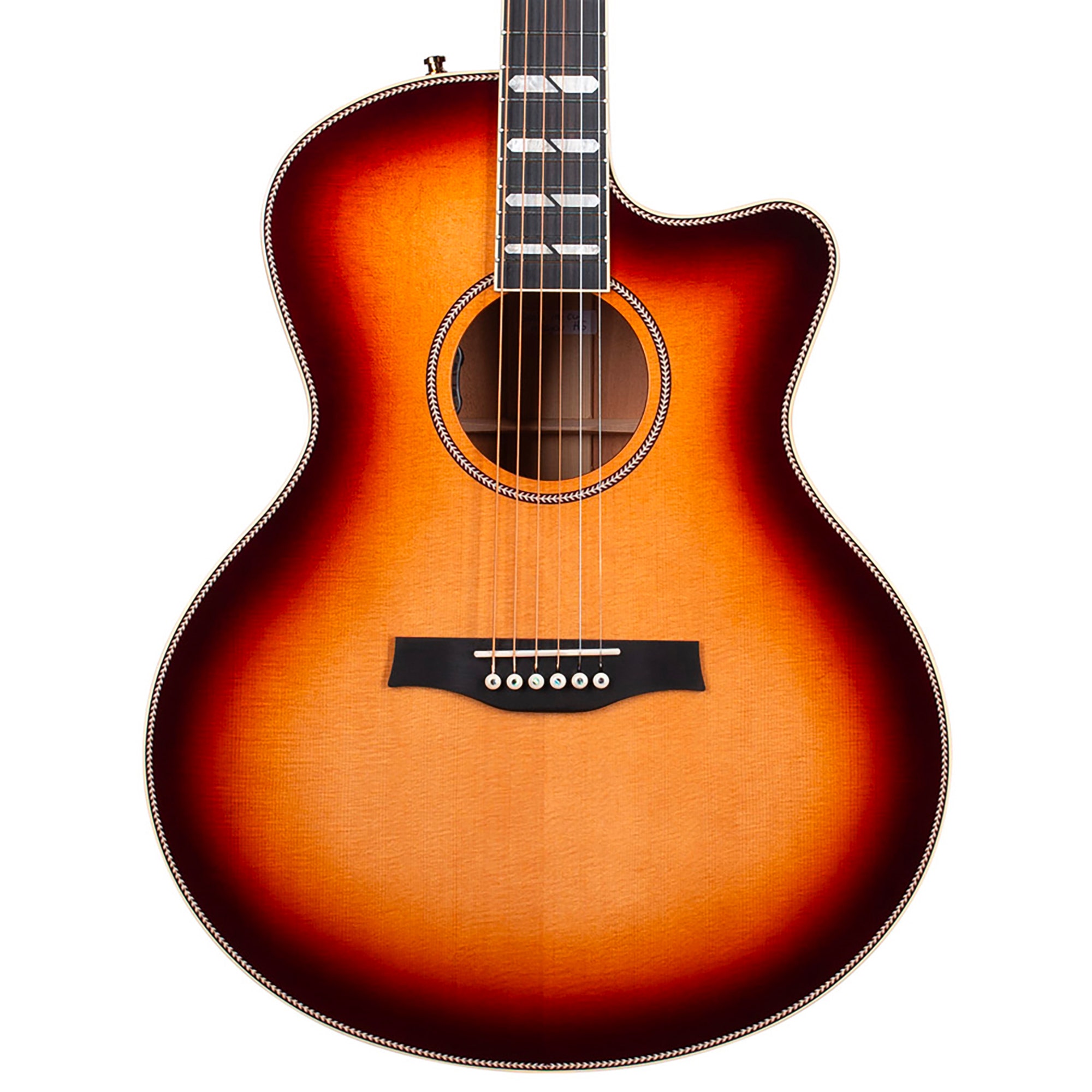 Godin Connaisseur MJ Sunsetburst Maho with Bag