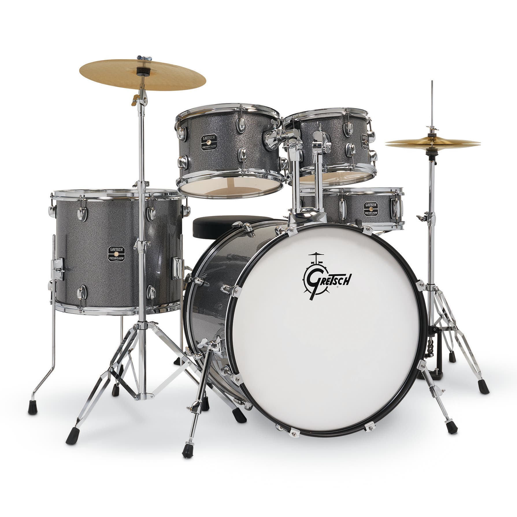 Gretsch Renegade 5-Piece Complete Drum Set Grey Sparkle