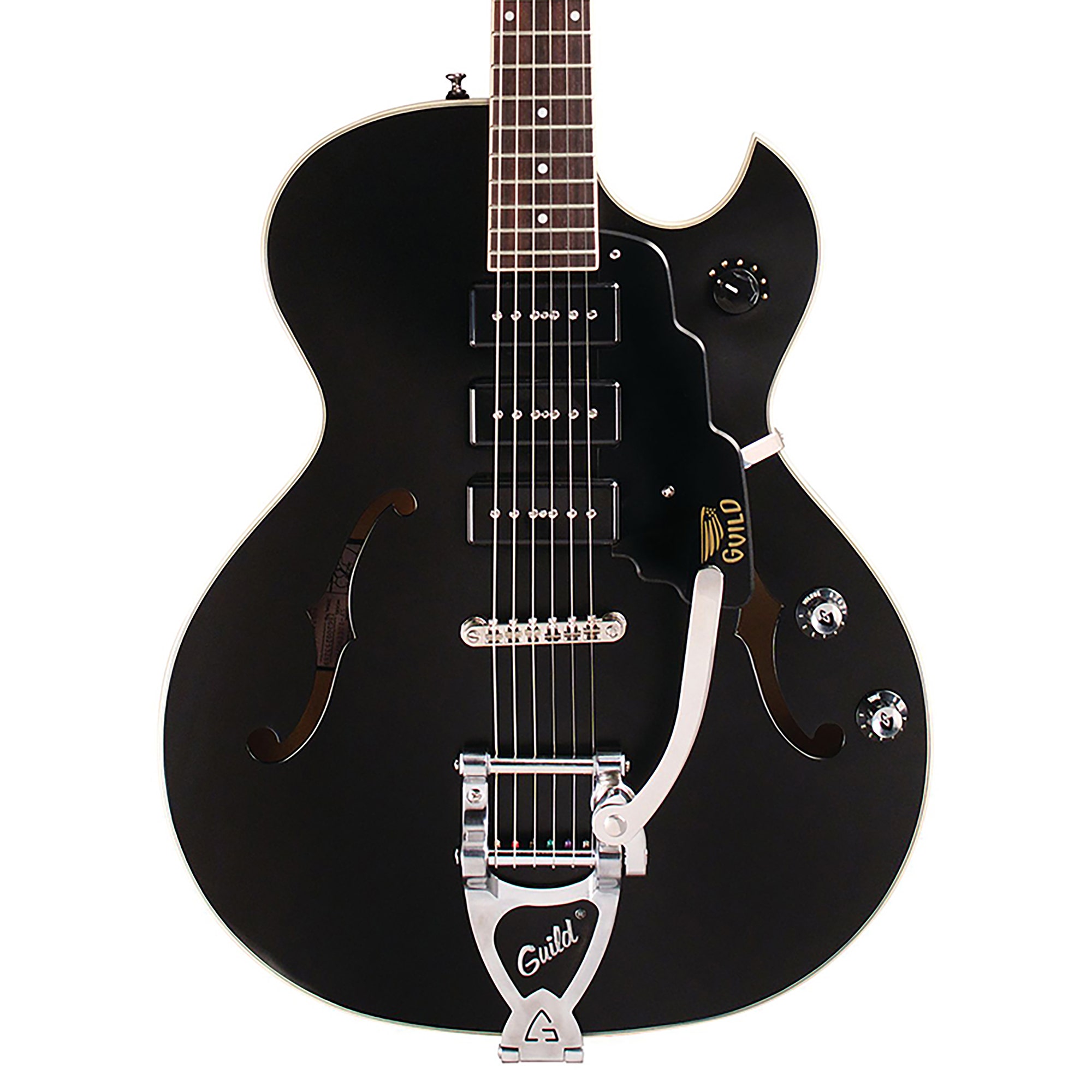 Guild Starfire Jet 90 Semi Hollow Guitar Satin Black