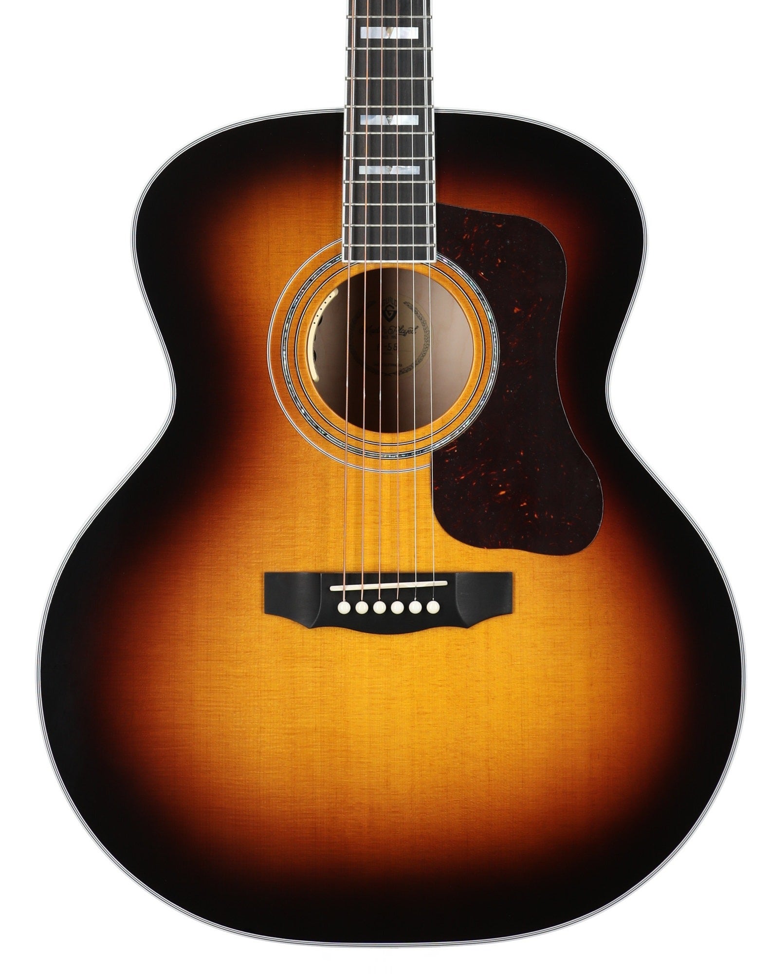 Guild F-55E Maple Jumbo Acoustic Electric Guitar Antique Sunburst with Case