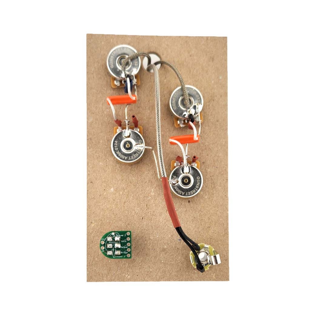 Gunstreet Treble Bleed Les Paul Wiring Harness Long Shaft Version