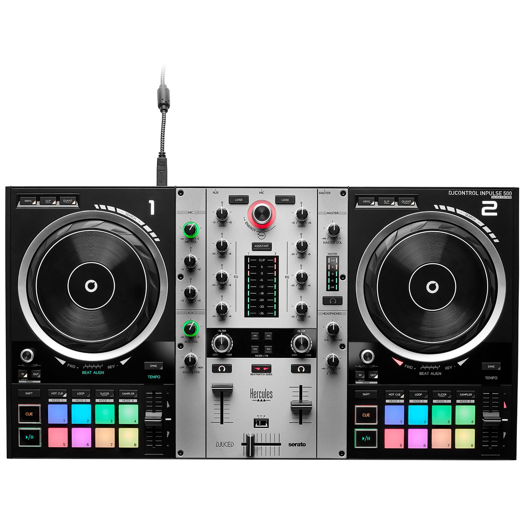Hercules DJ Control Inpulse 500 Controller Silver