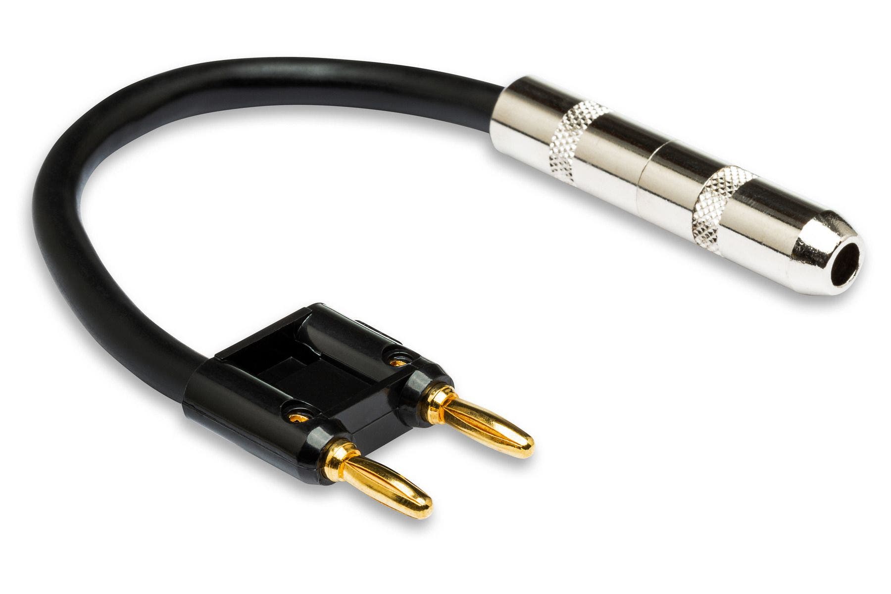 Hosa BNP116BK Speaker Adaptor 1/4" TS to Dual Banana