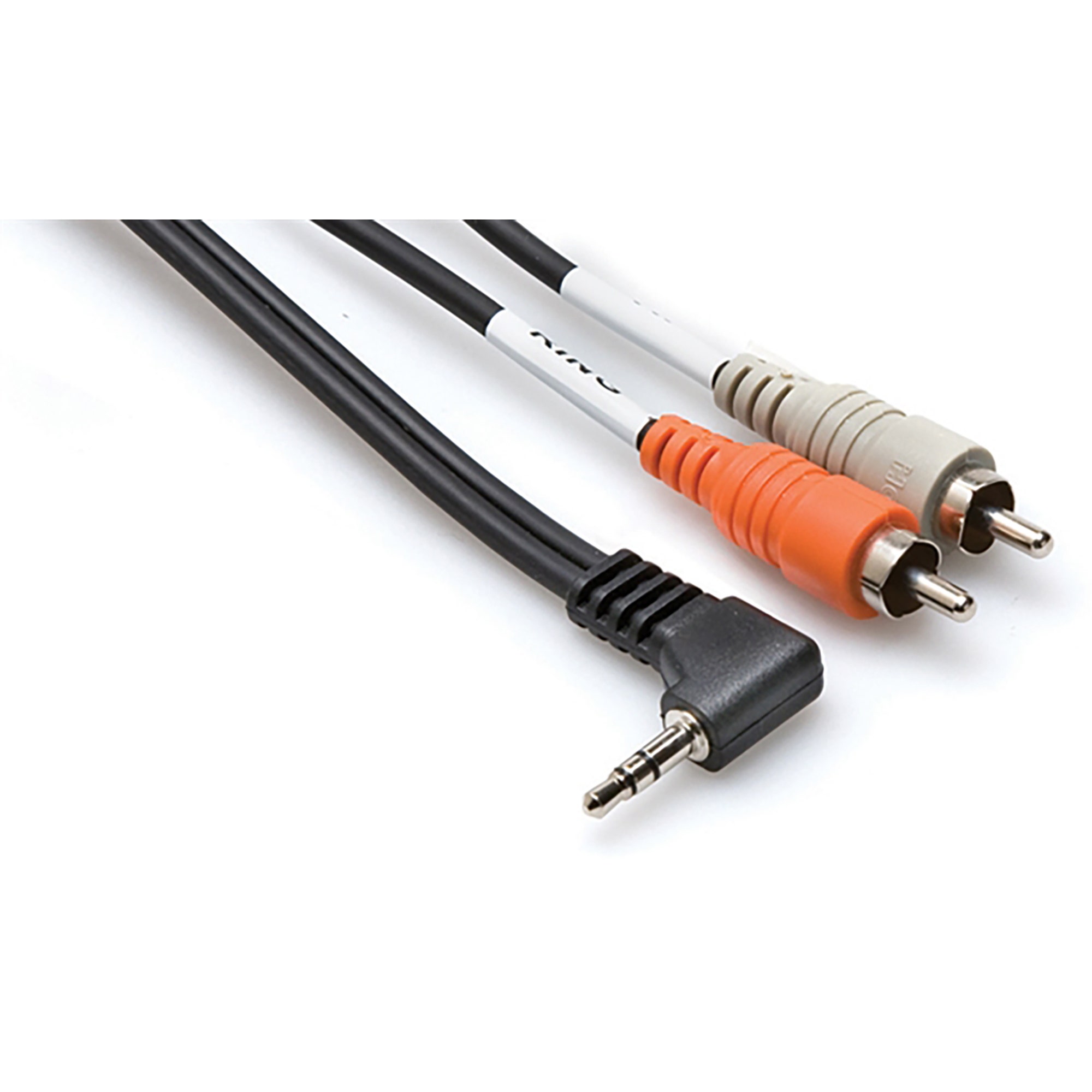 Hosa CMR206R Stereo Breakout Right Angle 3.5mm TRS to Dual RCA 6 Foot