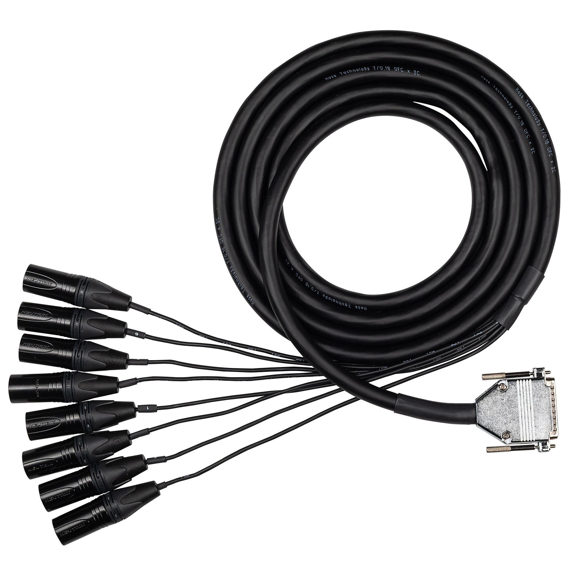 Hosa EDGE DB25 to Neutrik XLRM Snake