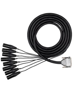 Hosa EDGE DB25 to Neutrik XLRM Snake 2M