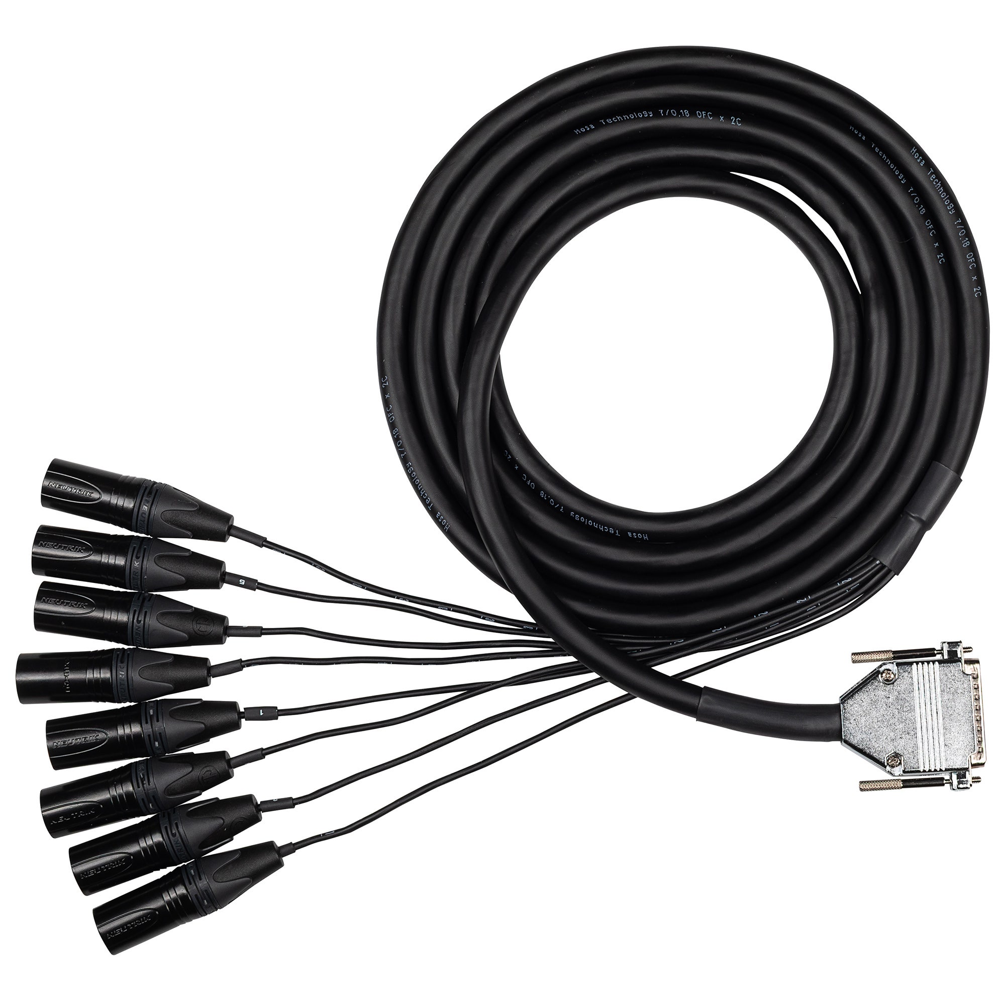Hosa EDGE DB25 to Neutrik XLRM Snake 3M
