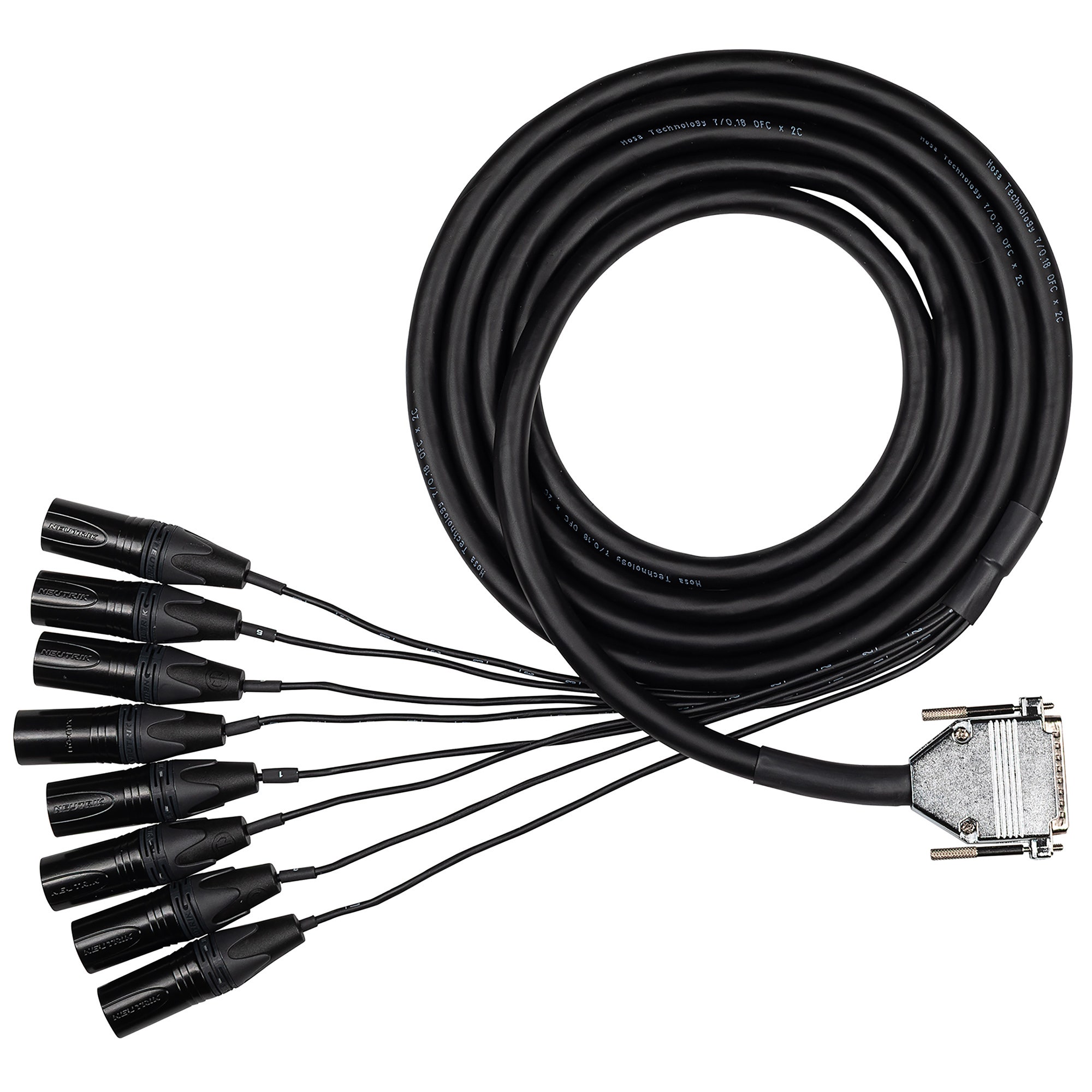 Hosa EDGE DB25 to Neutrik XLRM Snake 4M