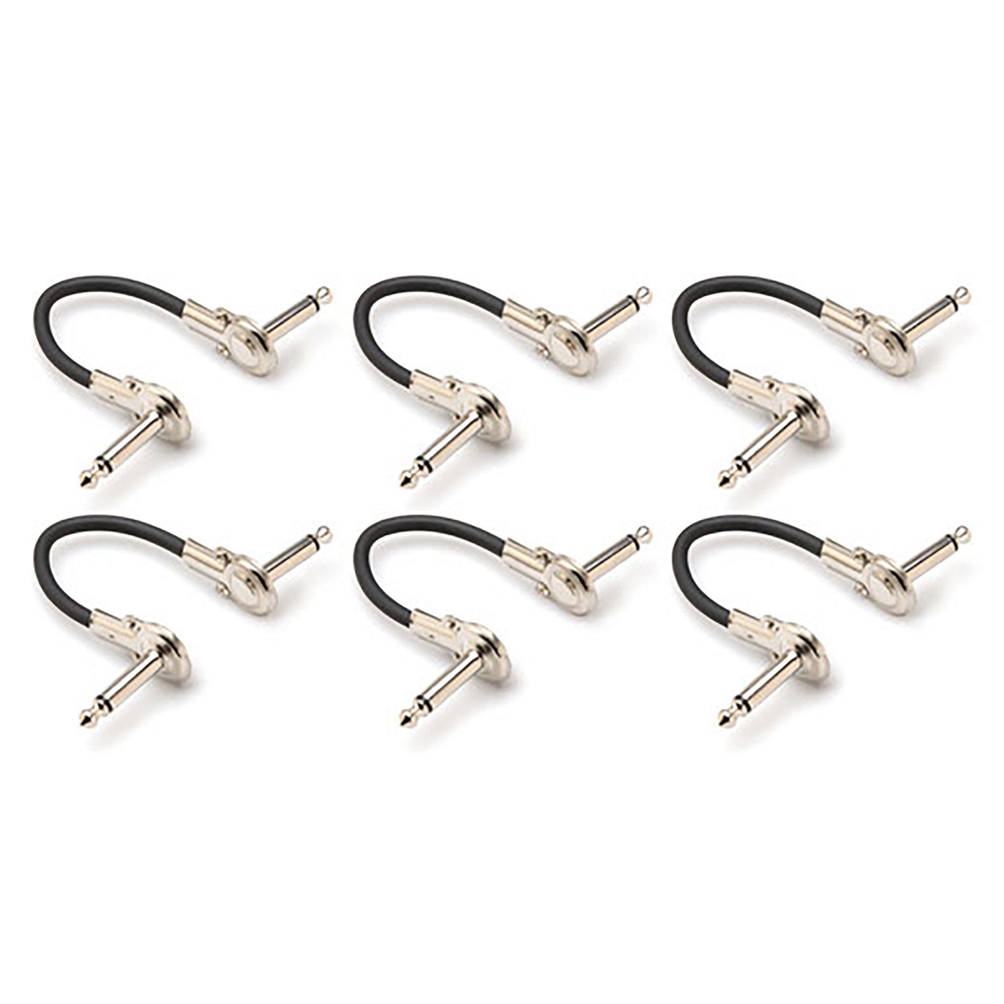 Hosa IRG600.5 Guitar Patch Cable Low Profile Right Angle 6 Pack