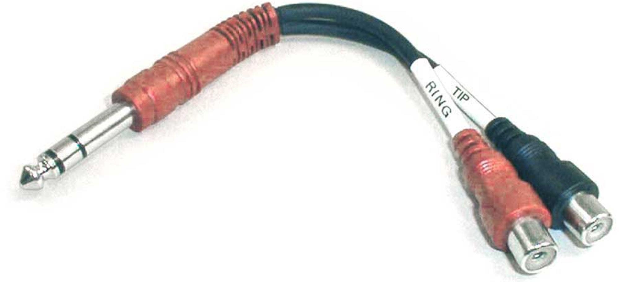 Hosa YPR102 Stereo Breakout 1/4 Inch TRS to Dual RCA Female