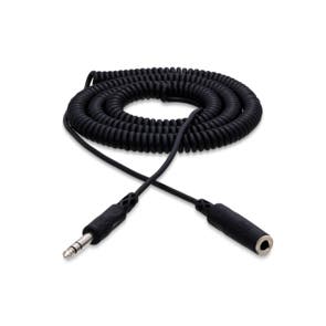 Hosa HPE325C Coiled Headphone Extension Cable 1/4" TRS 1/4" TRS 25'