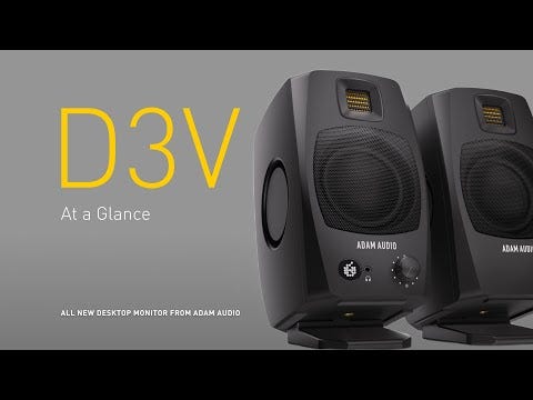ADAM Audio D3V Active Desktop Studio Monitor Pair