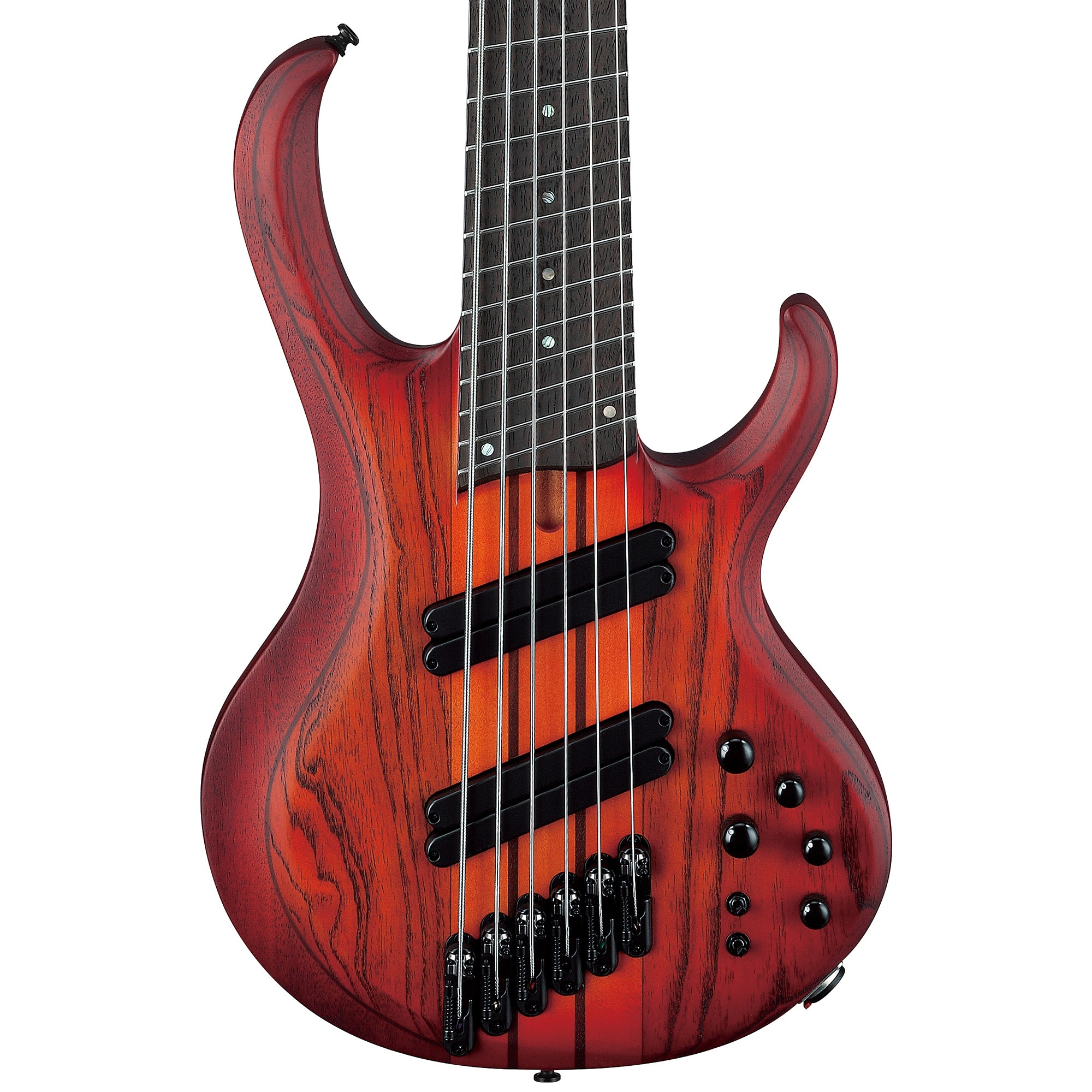 Ibanez Bass Workshop BTB866MS 6-String Bass Guitar with Case Brown Topaz Burst