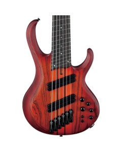 Ibanez Bass Workshop BTB866MS 6-String Bass Guitar with Case Brown Topaz Burst