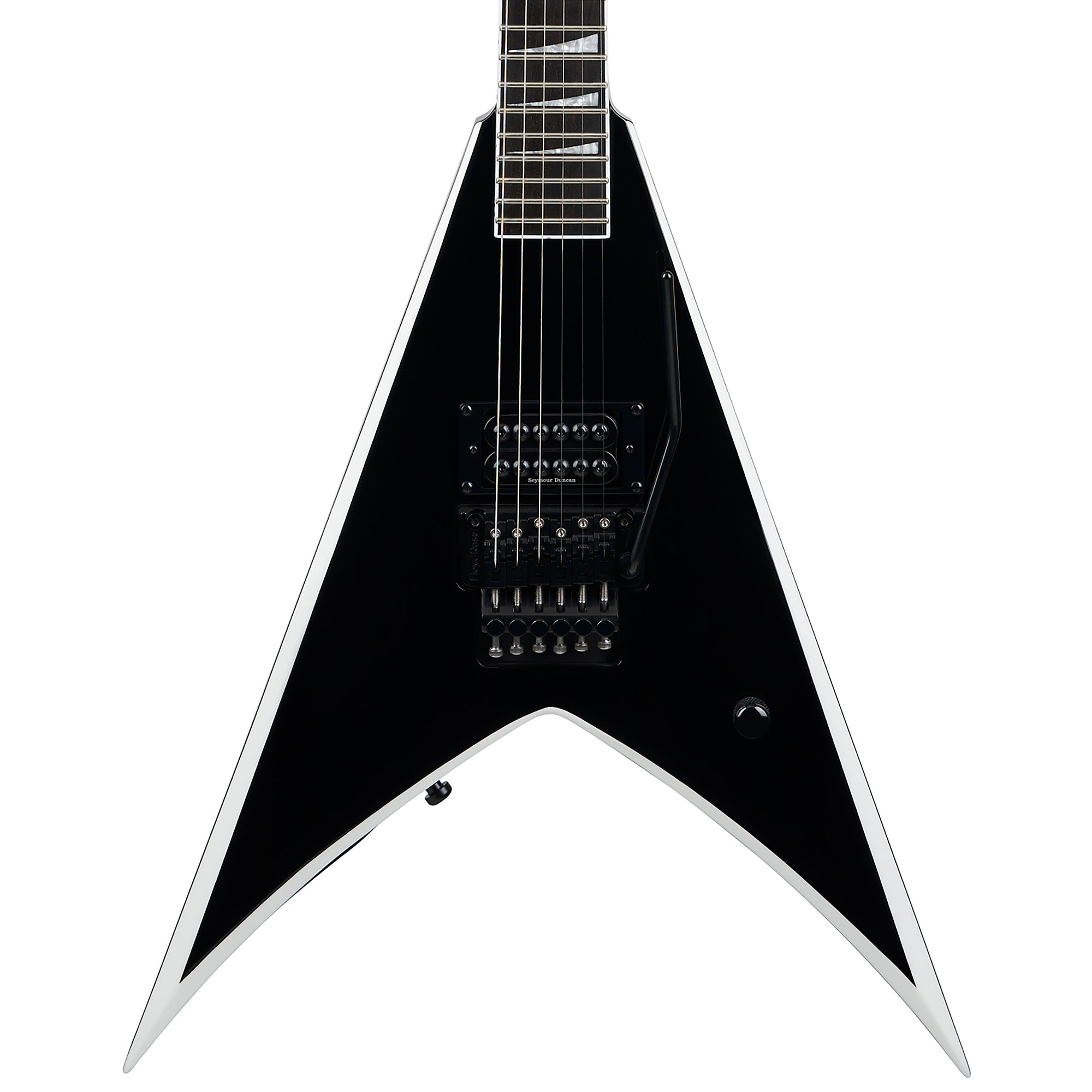 Jackson Pro Wes Borland King V Guitar with Bag Black with White Bevels