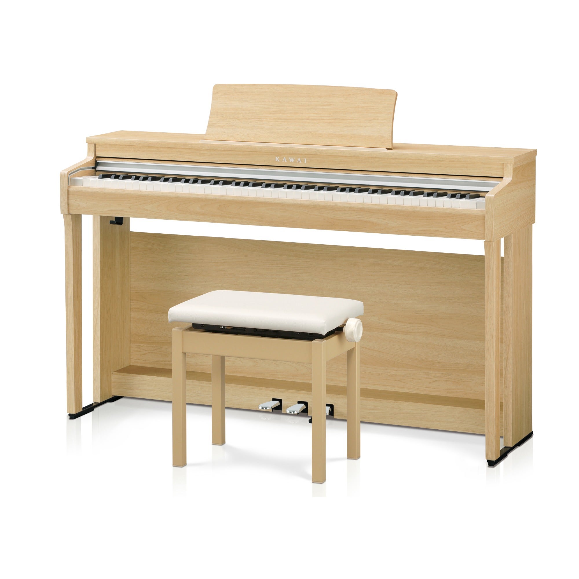 Kawai CN201 Digital Home Piano with Bench in Light Oak