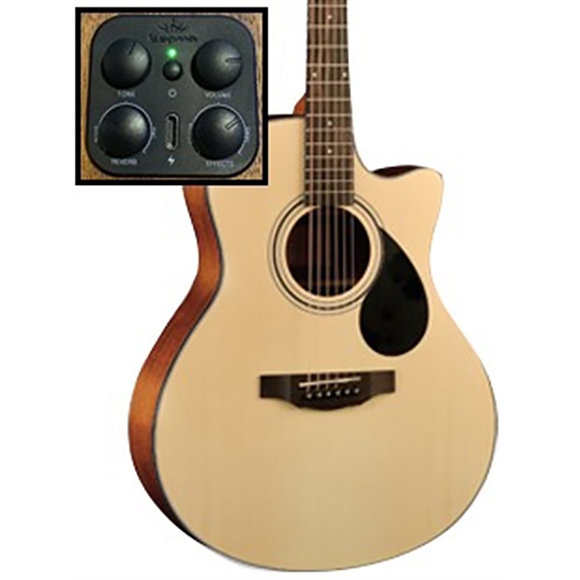 Kepma GA3-130A Grand Auditorium AcoustiFex Electric Guitar Natural