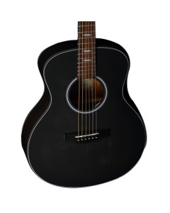 Kepma M2-131ABK Mini Acoustifex Electric Guitar Black with Gig Bag