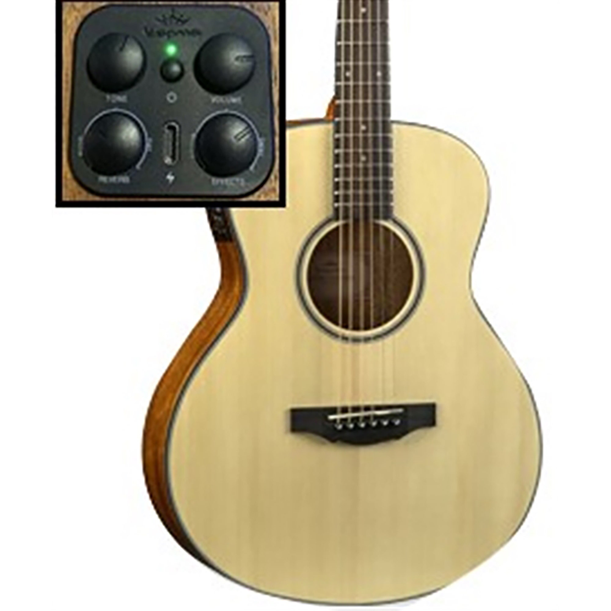 Kepma M3-130A Mini AcoustiFex Electric Guitar