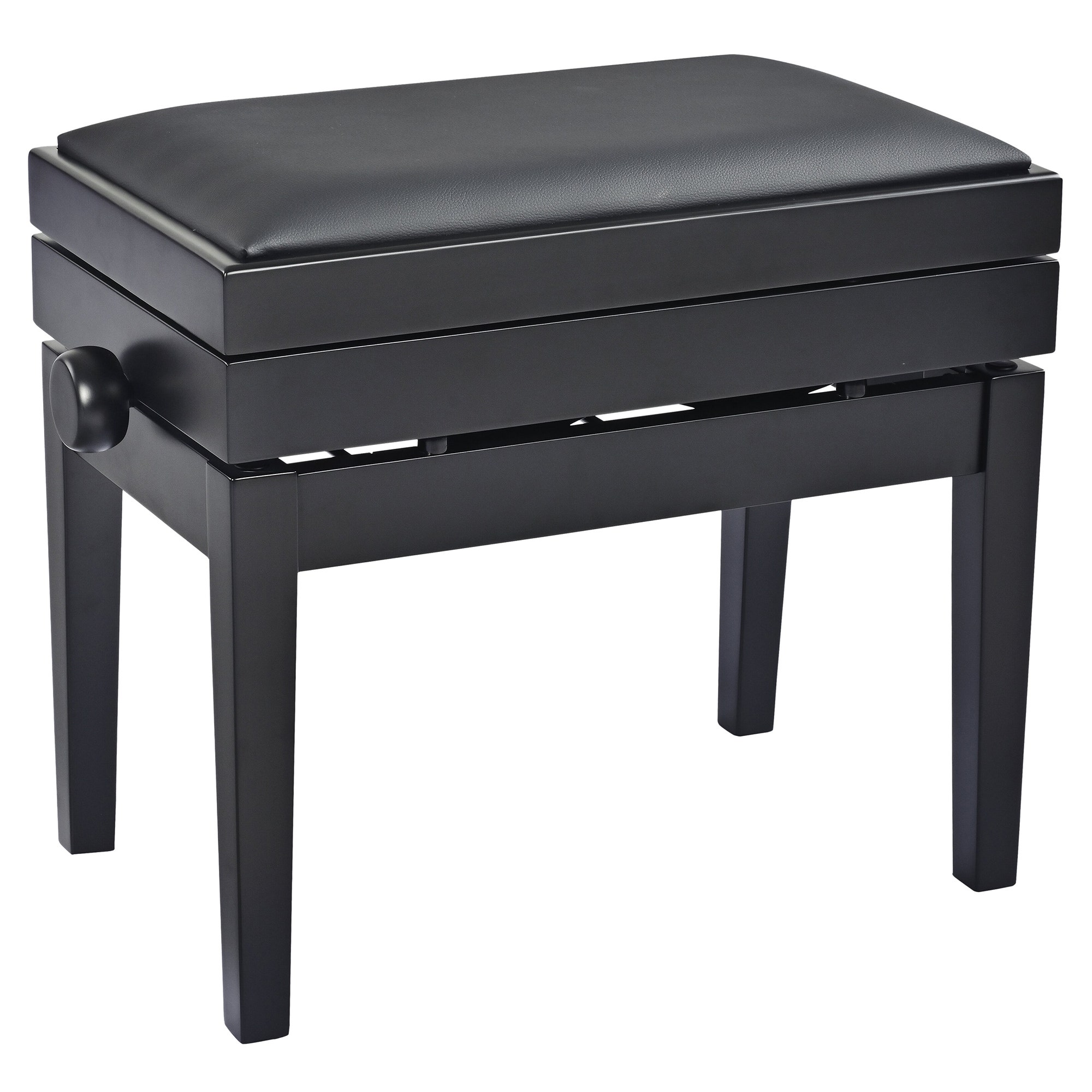 K&M 13956 Elegant Piano Bench with Storage Black