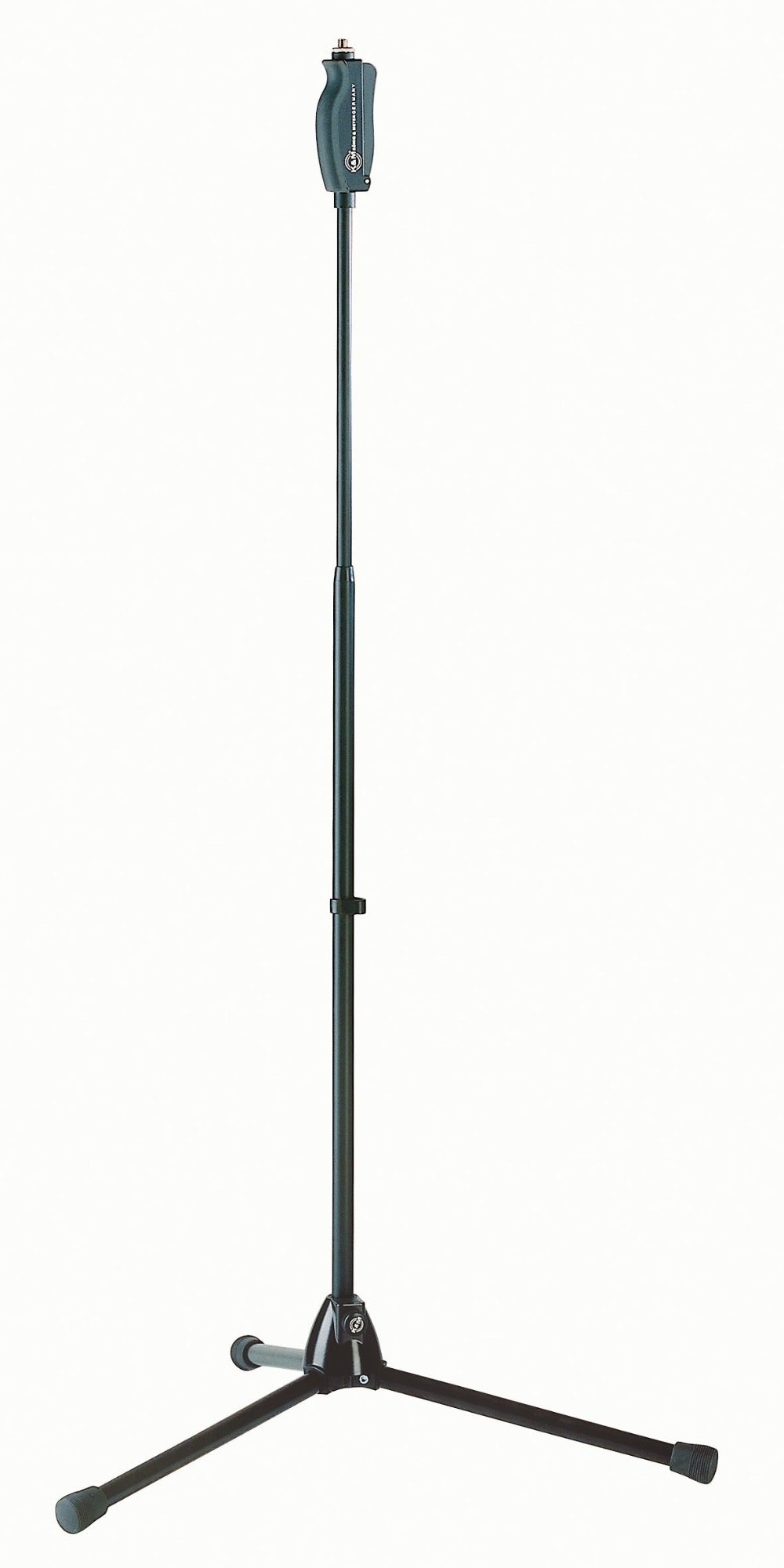 K&M 25680 1 Hand Clutch Tripod Straight Microphone Stand