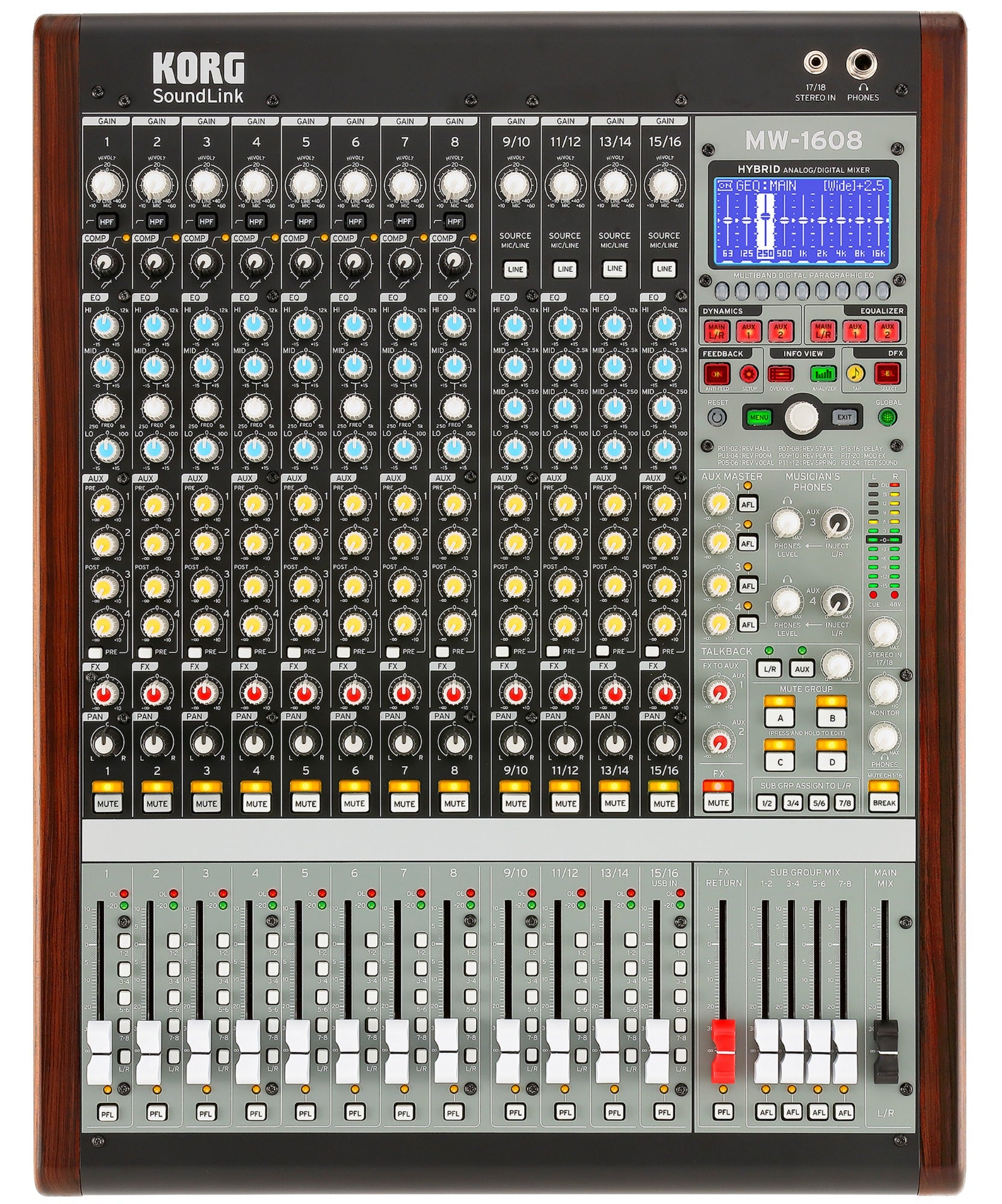 Korg MW1608 16-Channel 8-Bus Hybrid Mixer