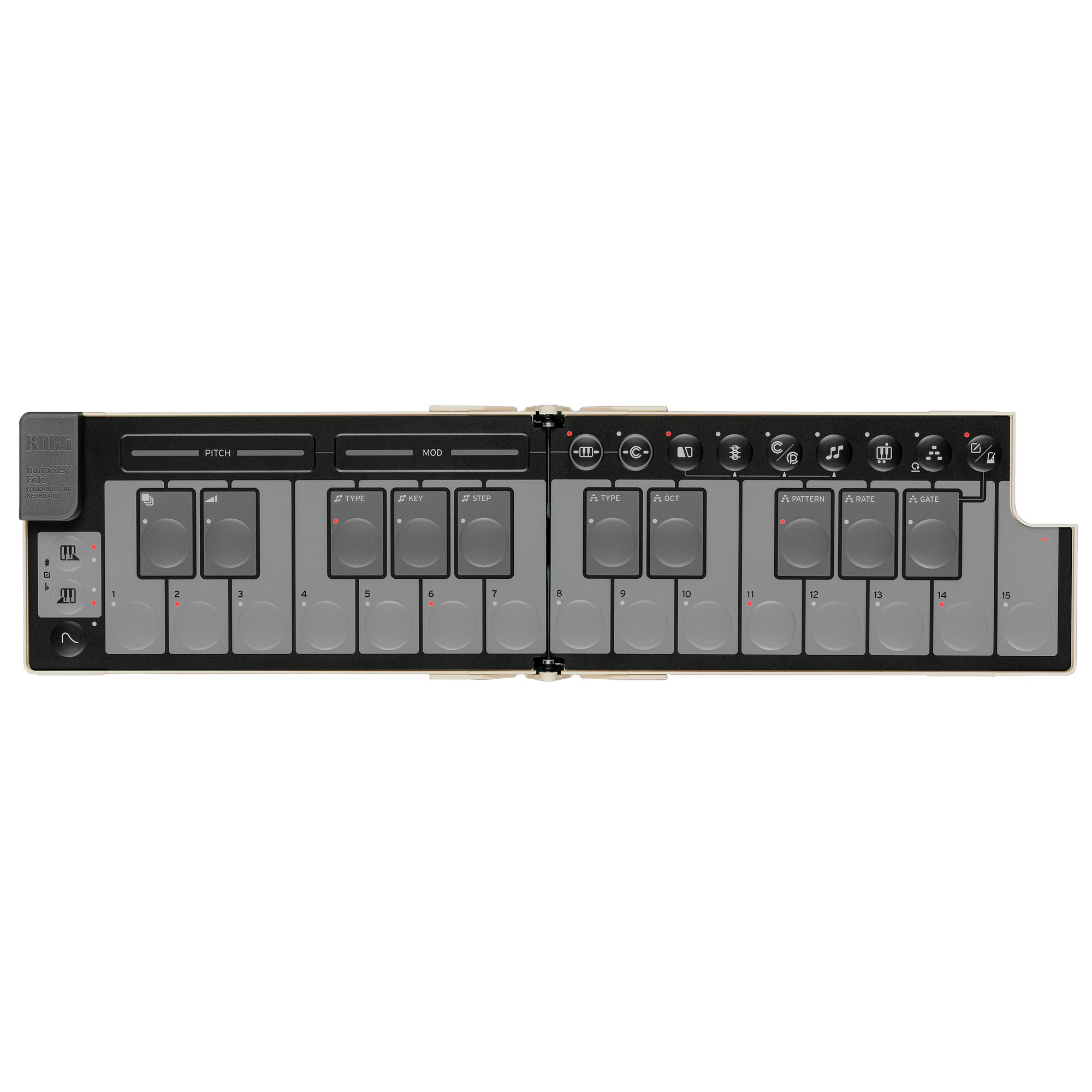 Korg NanokeyFold MIDI keyboard in Sand Beige