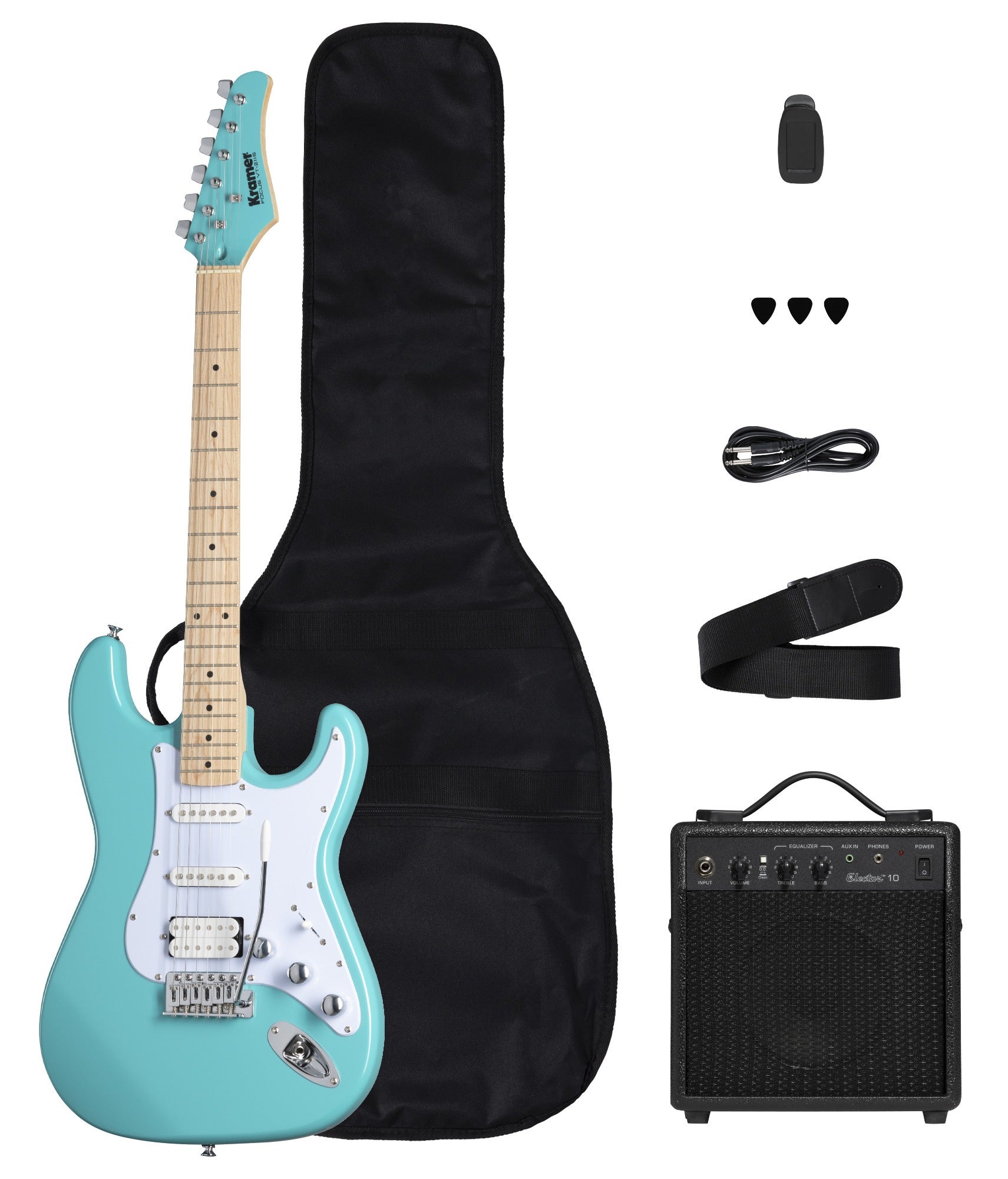 Kramer Focus Electric Guitar Player Pack Teal