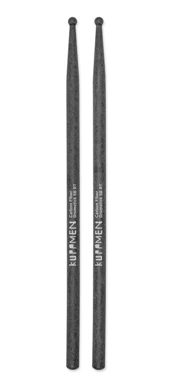 Kuppmen 5B Round Tip Carbon Fiber Sticks Black Pair