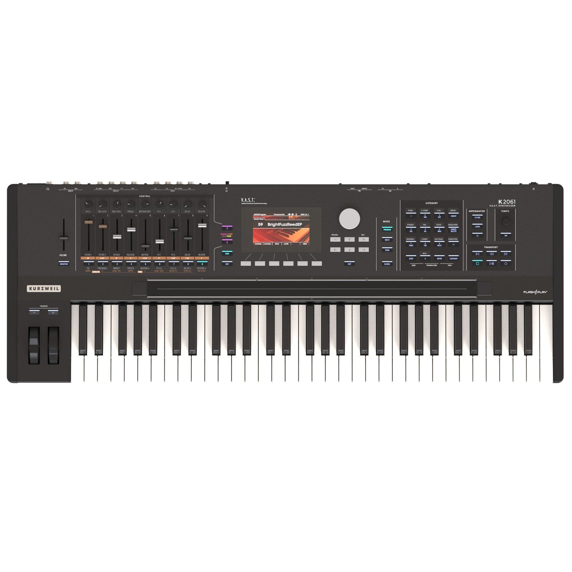 Kurzweil K2061 61-Key VAST Synthesizer Workstation