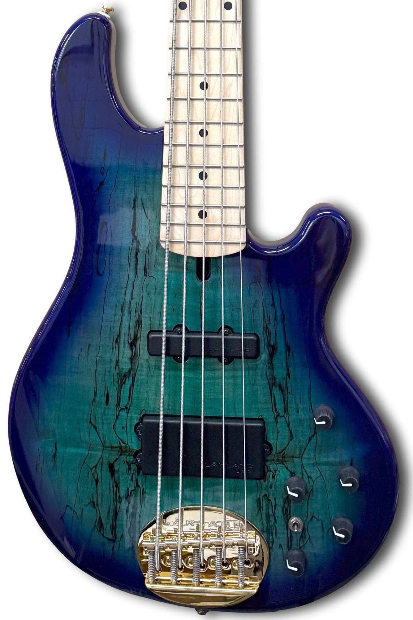 Lakland Skyline 55-02 Deluxe Spalt Top 5-String Bass Guitar Ocean Burst
