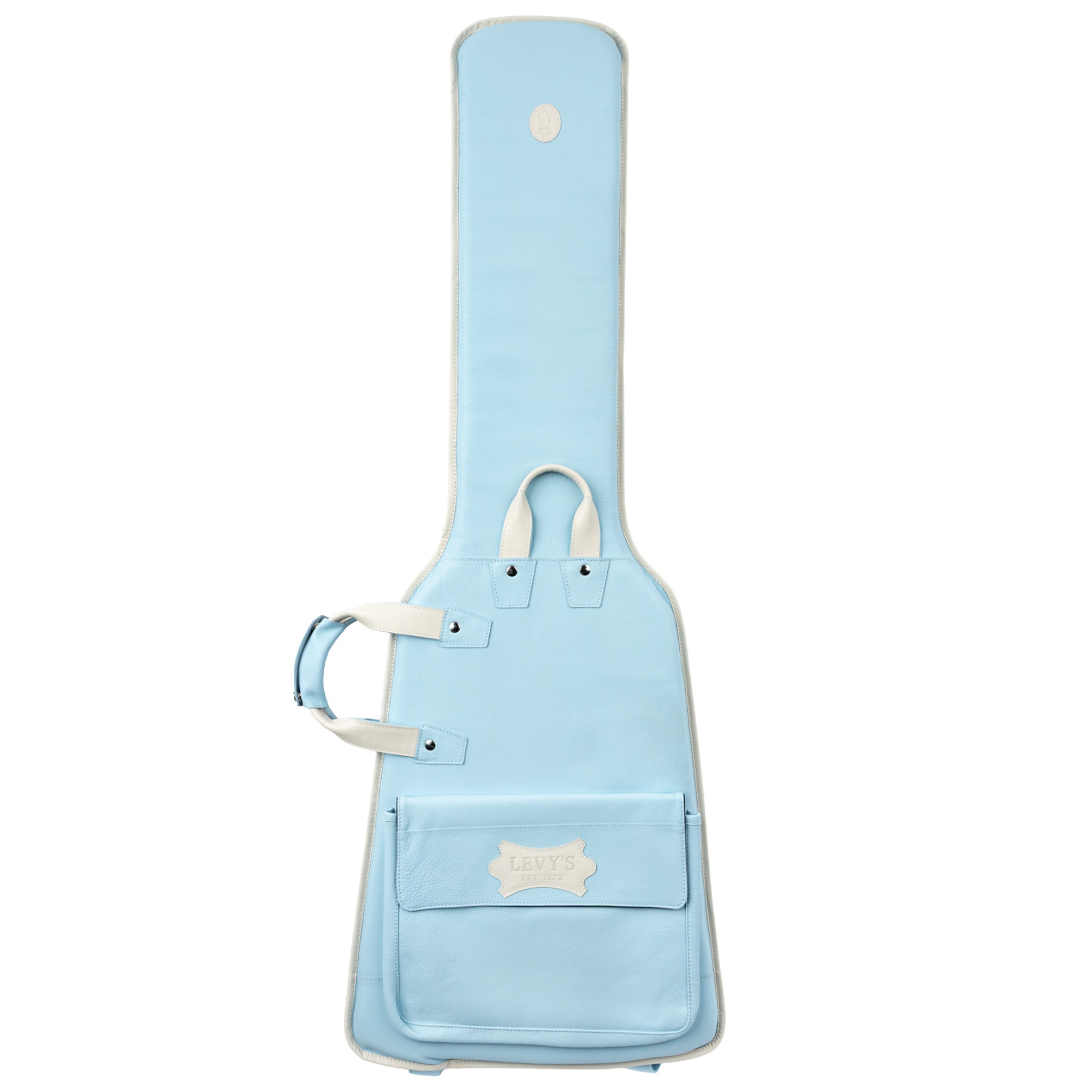 Levys Powder Blue Leather Bass Guitar Bag
