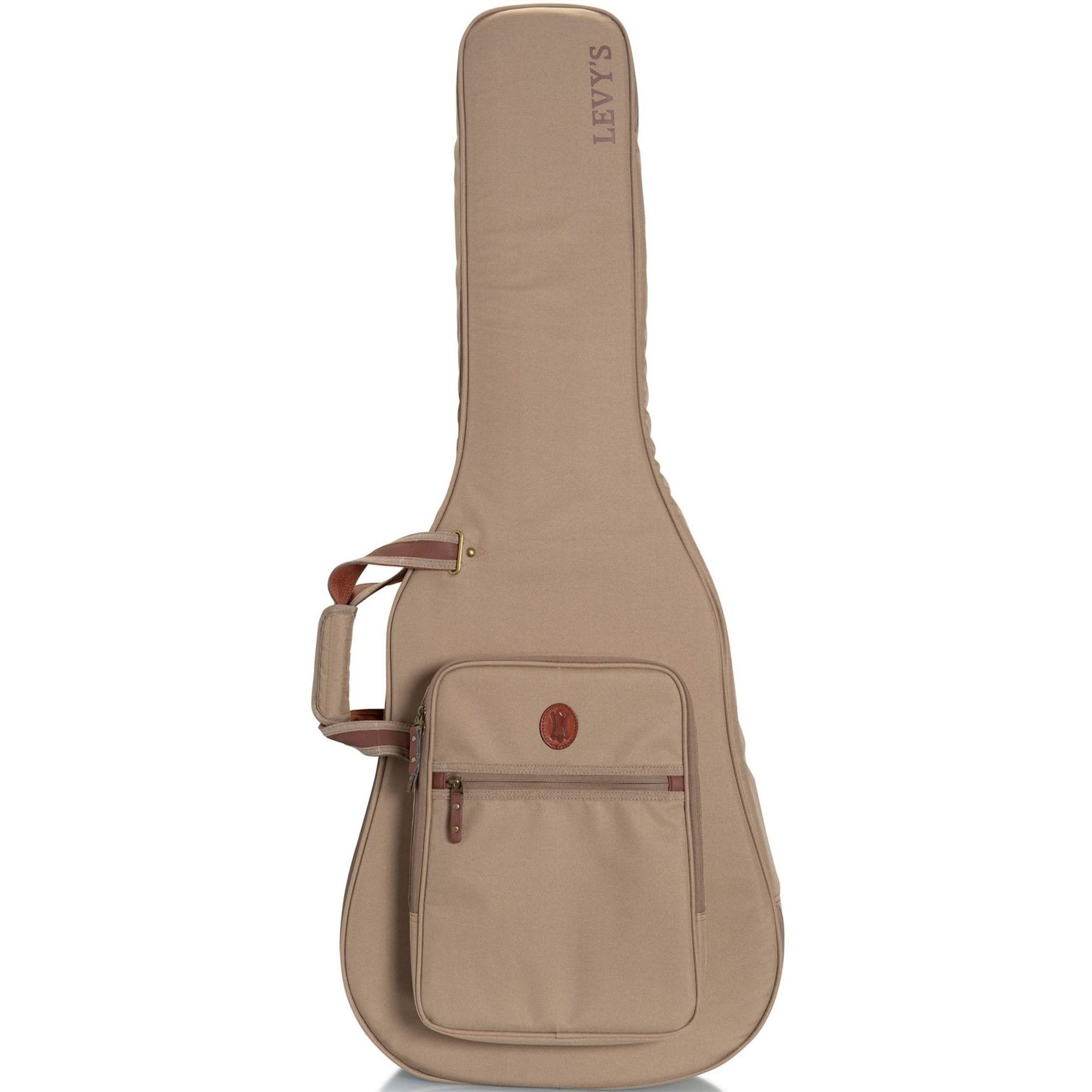 Levys LVYBASSGB200 Deluxe Acoustic Gig Bag Tan
