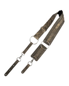 Levys Baldric Leather Guitar Strap Distressed Black