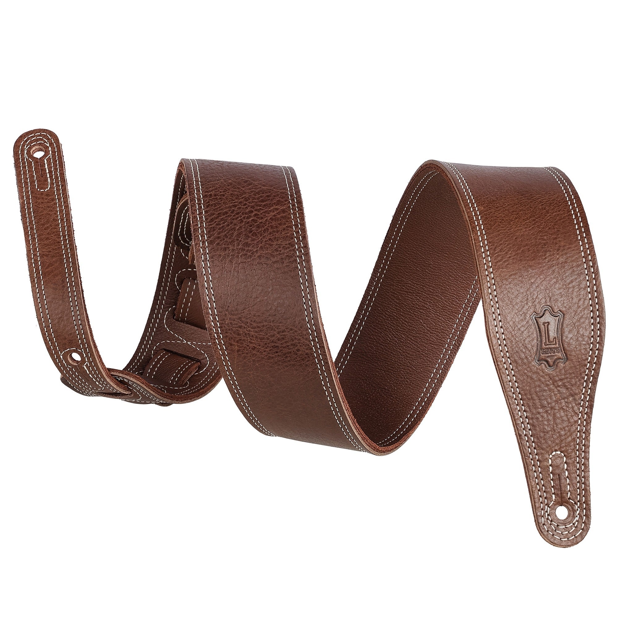 Levy's Reserve Series 2.5" Leather Guitar Strap Brown