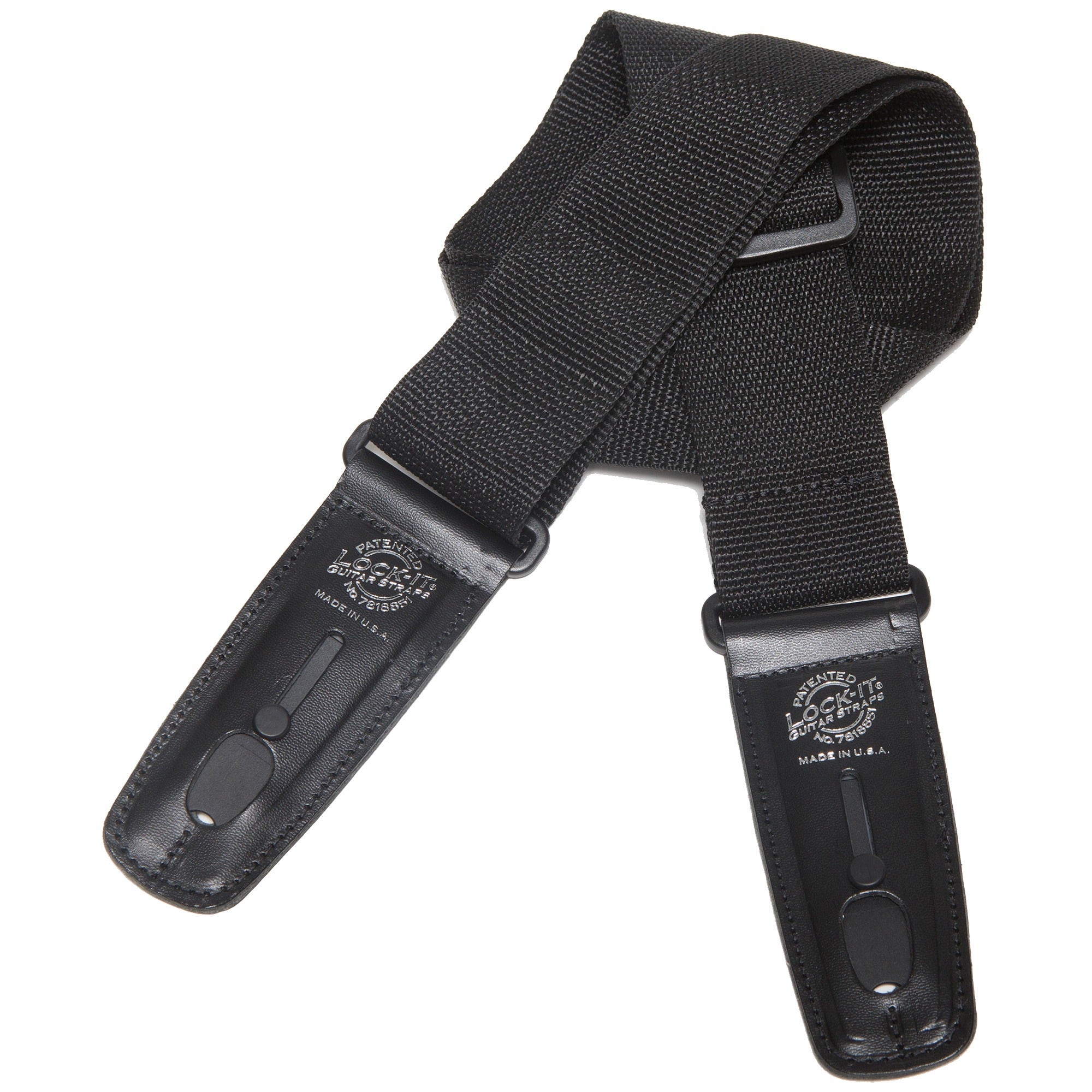 Lock It Straps 2 Inch Nylon Strap Black