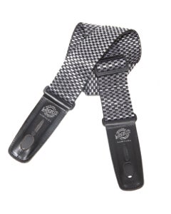 Lock It Straps 2 Inch Nylon Strap Silver Checker
