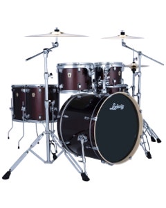 Ludwig Evolution 6-Piece Drum Set with Hardware and 101 Cymbals Carmel Sparkle