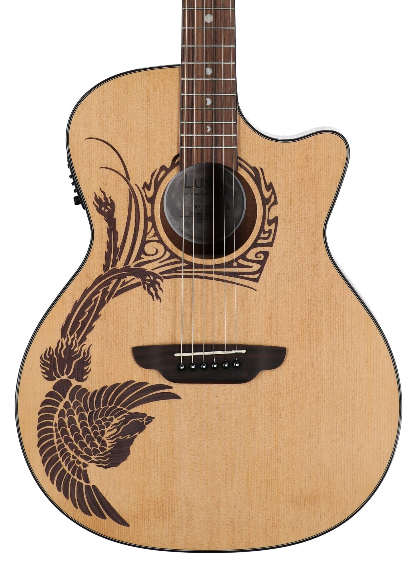 Luna Oracle Phoenix Spruce Acoustic Electric Guitar