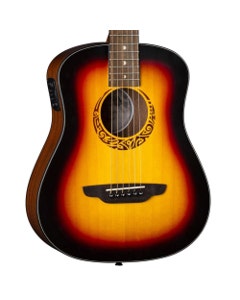 Luna Safari Tribal Travel Acoustic Electric Guitar with Gig Bag