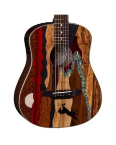 Luna Safari Stallion Travel Guitar A/E with Gig Bag