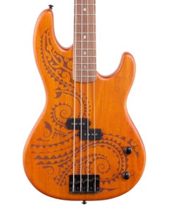 Luna Tattoo 4-String Electric Bass Guitar