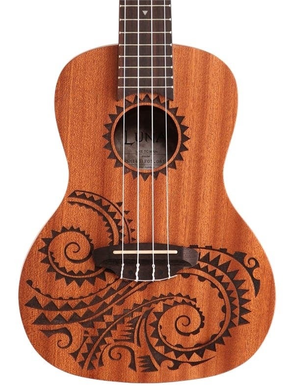 Luna TCMAH Tattoo Concert Ukulele with Bag