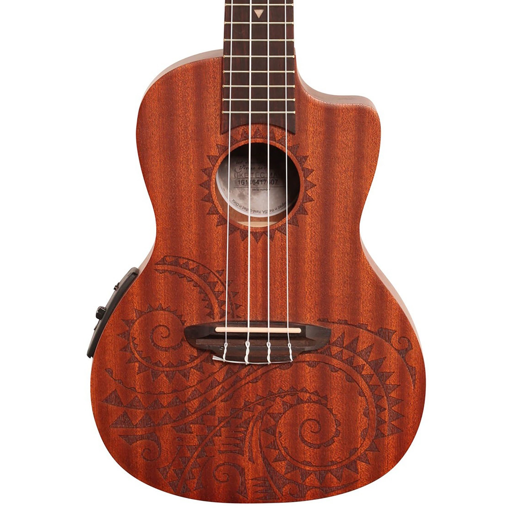 Luna Tattoo Acoustic Electric Concert Ukulele with Gigbag